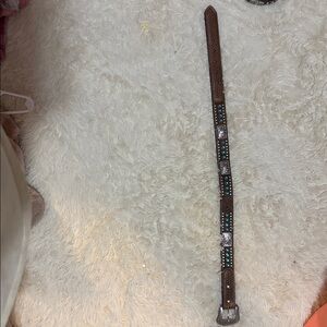 Brown Beaded Kids Belt